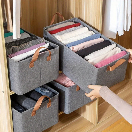 Foldable Fabric Storage Box – Wardrobe Clothes Organizer Basket Fabric Storage Basket Oasis Select