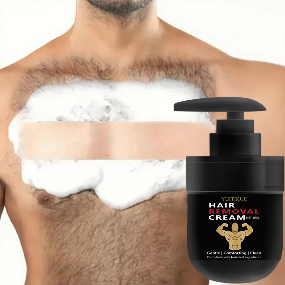YUITIKUE Men's Hair Removal Cream 100g – Full Body, No Black Spots Hair Removal Cream Peaceful Pleasures Health and Wellness Default Title