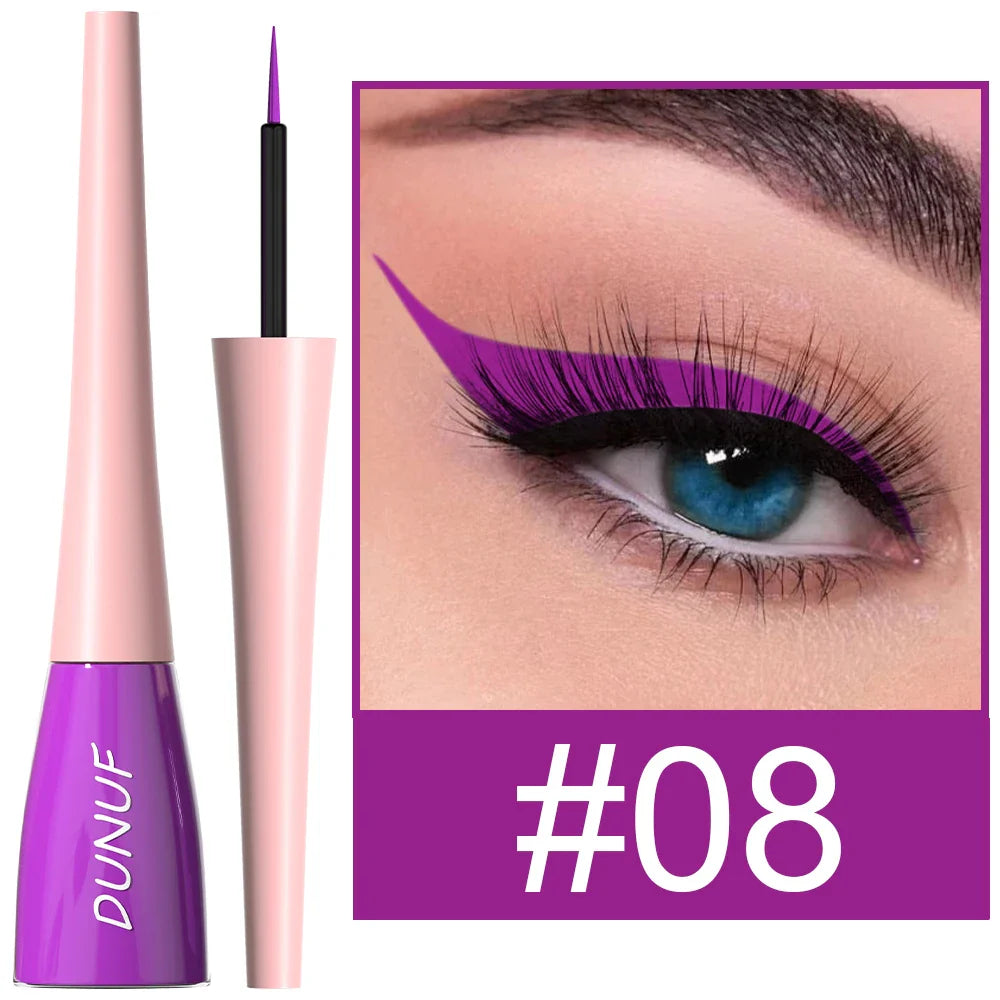 DUNUF Waterproof Liquid Eyeliner – Smudge-Proof, 8+ Colors
