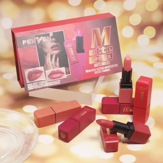 Matte Lipstick Set with 6 Waterproof Colors Peaceful Pleasures Health and Wellness
