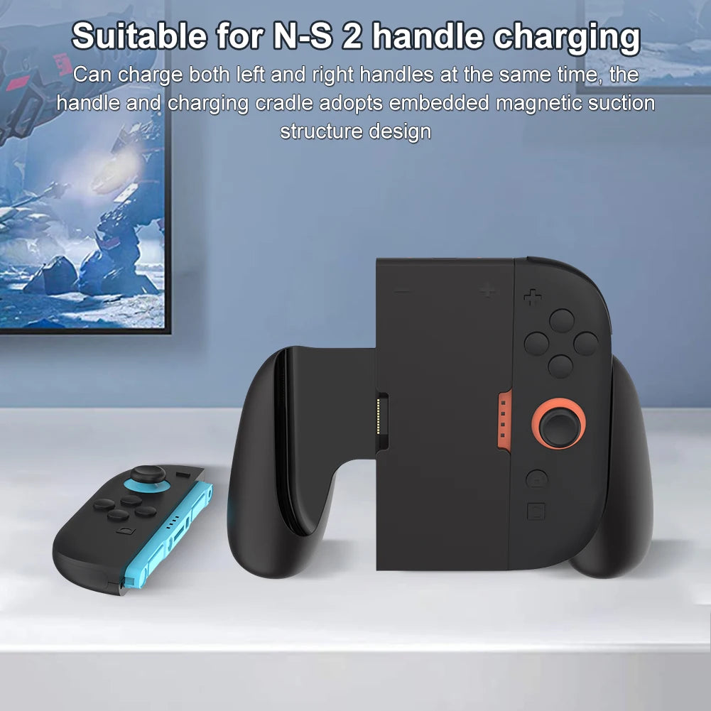 Charging Grip for Switch 2 Joy-Con Gamepad Support Bracket ABS Gamepads Grip Handle Bracket Holder Game Accessories Peaceful Pleasures Health and Wellness