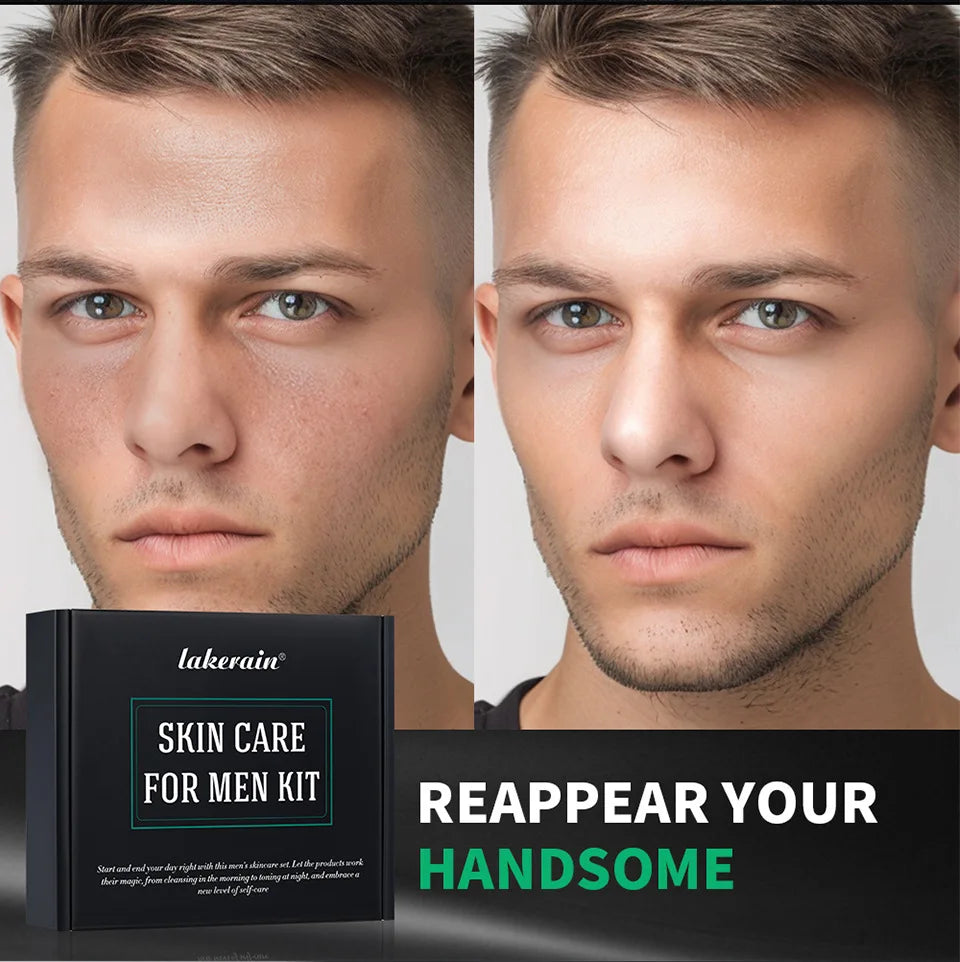 Men's 3-in-1 Skin Care Kit: Face Wash, Moisturizer & Eye Cream
