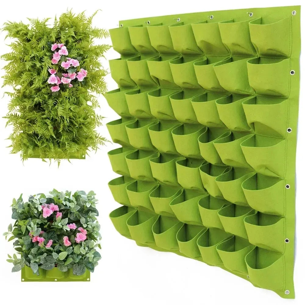 Vertical Wall Hanging Planter Bags – Felt Pocket Grow Pots