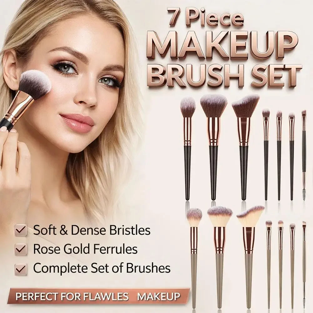 7PCs/Kit makeup brush custom Women Essential Foundation Makeup Brushes for Powder Concealers Eye Shadows Blush Make Up Brushes Peaceful Pleasures Health and Wellness