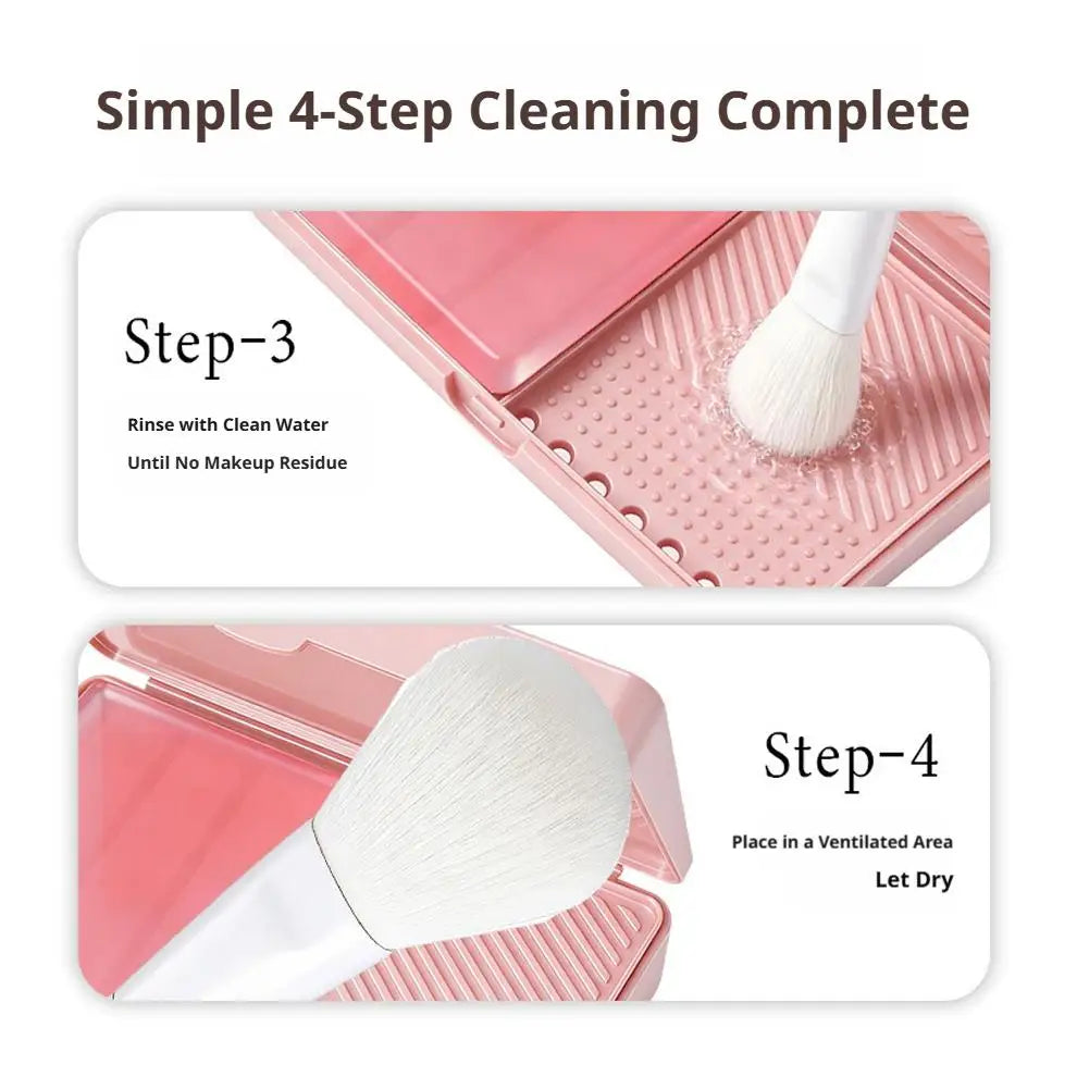 2-in-1 Makeup Brush Cleaner Soap Bar & Silicone Scrubbing Mat