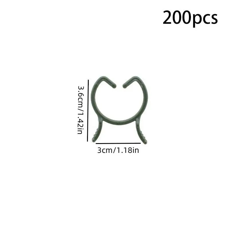 100/200Pcs Horticultural Clip Ring Butterfly Buckle Large Eight Character Plant Binding Tie Plant Support Climbing Plant Clip Peaceful Pleasures Health and Wellness 200pcs Large size
