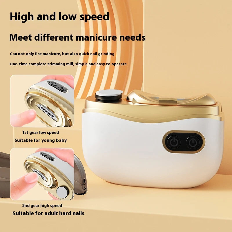 Electric Nail Trimmer with Light Rechargeable Nail Cutter for Manicure Baby Adult Grinding And Polishing Peaceful Pleasures Health and Wellness