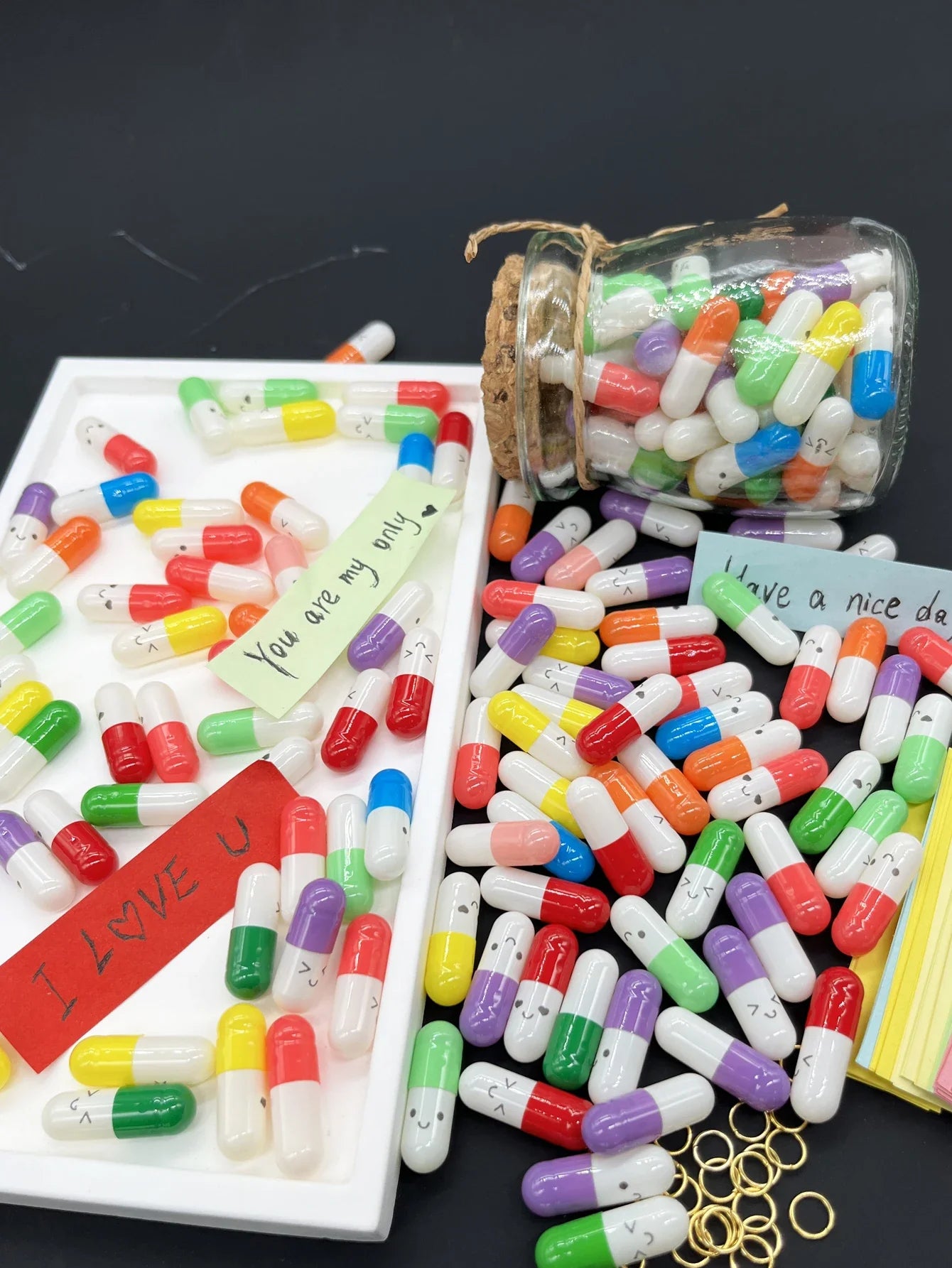 50pcs Message Capsule Love Pills – Blank Notes Wishing Bottle