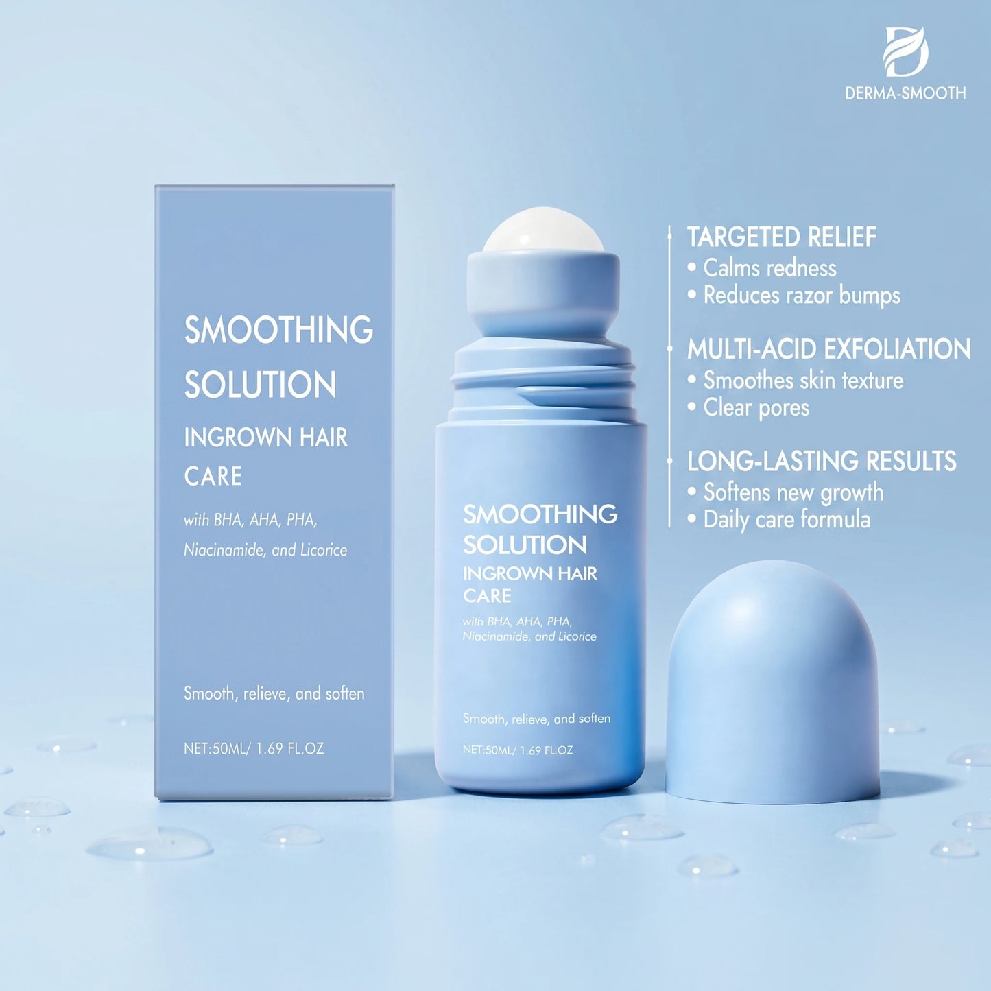 After Hair Removal Care Roll-On Reduces Redness and Irritation Nourishes and Moisturizes Body Daily Smooth Hydration Skin Care Peaceful Pleasures Health and Wellness