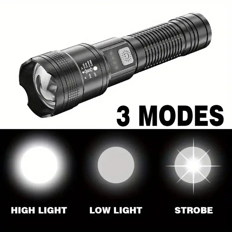 Multi-functional Outdoor Flashlight Charging Portable Outdoor Super Bright Home Multi-functional Patrol Long Shot Peaceful Pleasures Health and Wellness