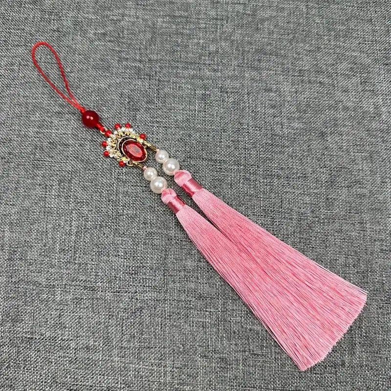 Antique Hanfu Tassel Pendant | Ethnic Cheongsam Décor 25cm