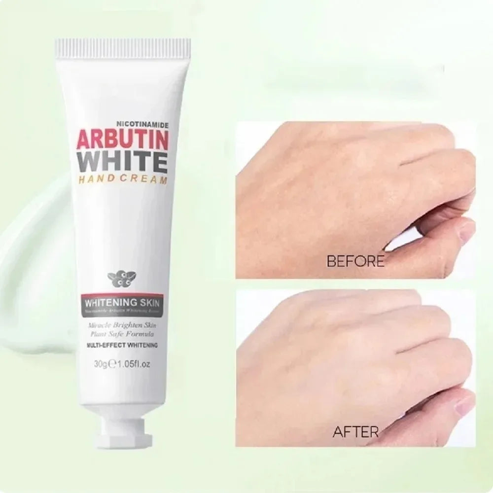 Whitening Moisturizing Hand Cream Niacinamide Arbutin Wrinkle Removal Repair Cracks Fade Fine Lines Brightening Skin Hand Care Peaceful Pleasures Health and Wellness