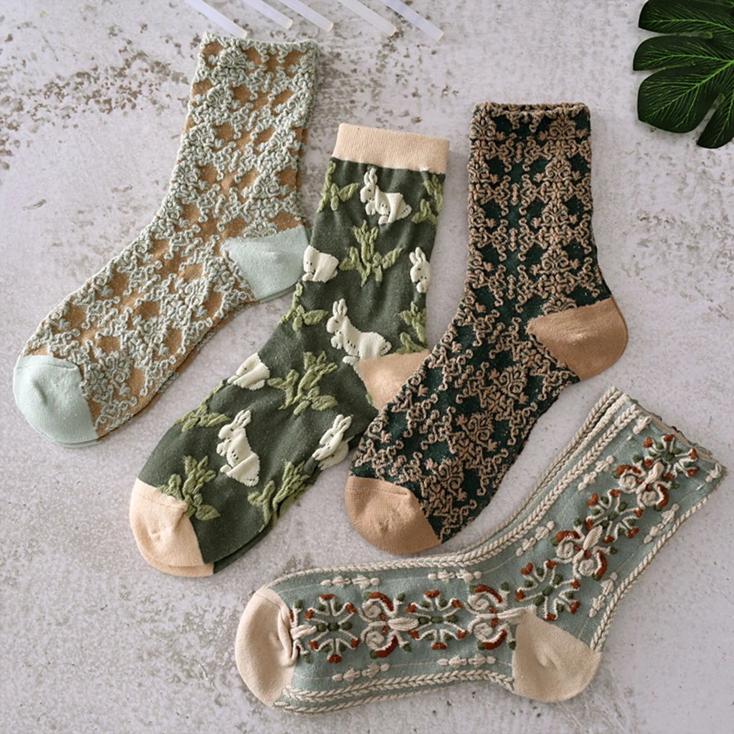 10 Pairs Women's Thick -length Socks Skin-friendly Breathable Long Cotton Socks Gift for Woman Girlfriend Lovers Peaceful Pleasures Health and Wellness