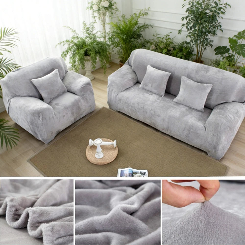 Premium Thicken Plush Velvet Sofa Cover Upgraded 3D Armrest Shape Stretch Couch Cover Sofa Slipcover Luxury Furniture Protector Peaceful Pleasures Health and Wellness