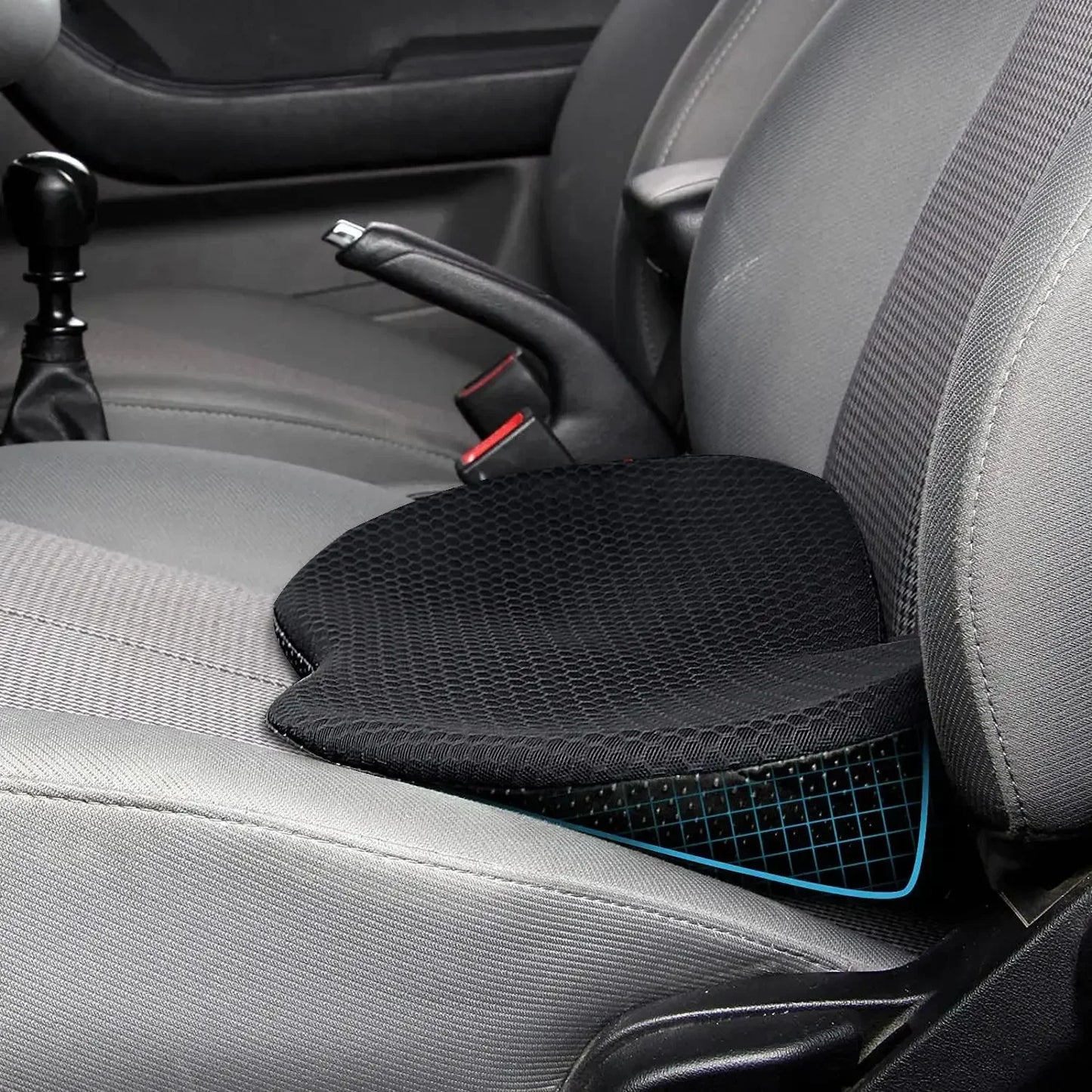 Memory Foam Car Seat Cushion – 2-in-1 Sciatica & Lower Back Pain Relief