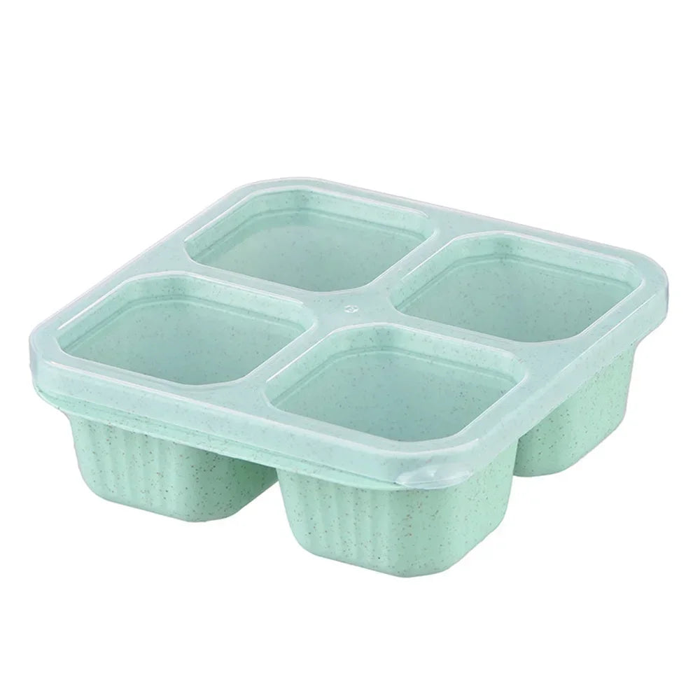4-Grid Reusable Meal Prep Lunch Container – Kids & Adults