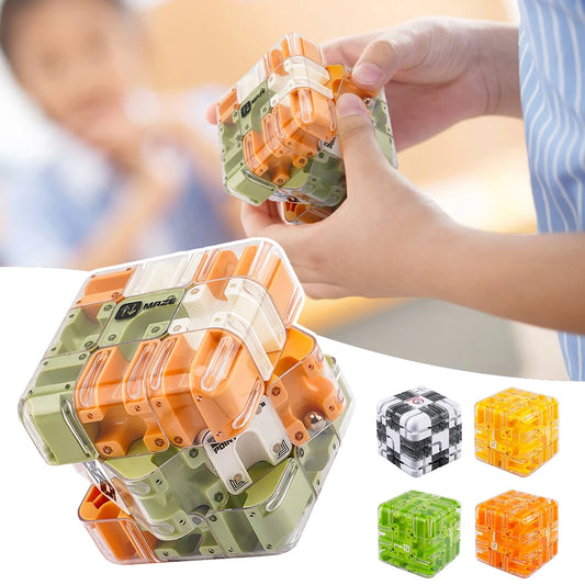 3D Maze Cube Puzzle with Rolling Ball – Brain Teaser Toy 3D Maze Puzzle Peaceful Pleasures Health and Wellness
