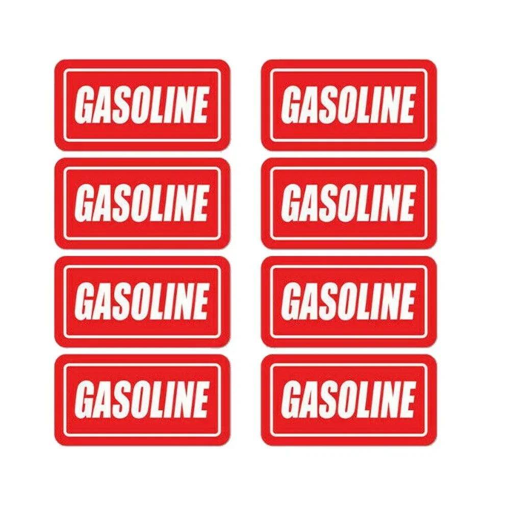 8X Gasoline Sticker Fuel Decal Tank Fuel Door Vinyl Car Gas Label Oil Gas Vehicle Warning Sign Sticker Decal Peaceful Pleasures Health and Wellness