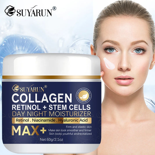 SUYARUN Anti-Aging Retinol Collagen Stem Cell Face Cream - Firming Hydrating Moisturizer Reduces Wrinkles & Fine Lines, All Skin Peaceful Pleasures Health and Wellness