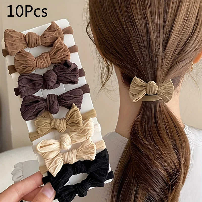 10-Pack Sweet Style Women's Bow Hairbands Set Peaceful Pleasures Health and Wellness 10