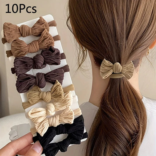 10-Pack Sweet Style Women's Bow Hairbands Set Peaceful Pleasures Health and Wellness 10