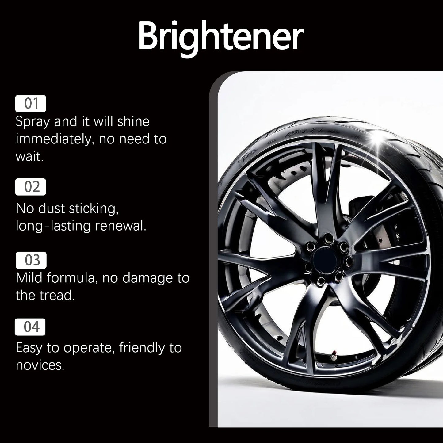 Rayhong Car Tire Gloss Spray | Waterproof Anti-Fouling Protection