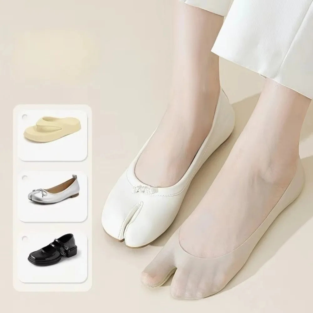 Women's Ultra-Thin Split Toe Invisible Boat Socks | No-Show
