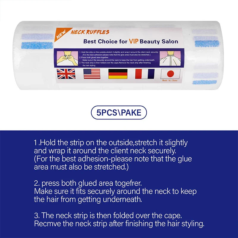 Salon Neck Paper Strips – Stretchy Disposable Hairdressing Cover