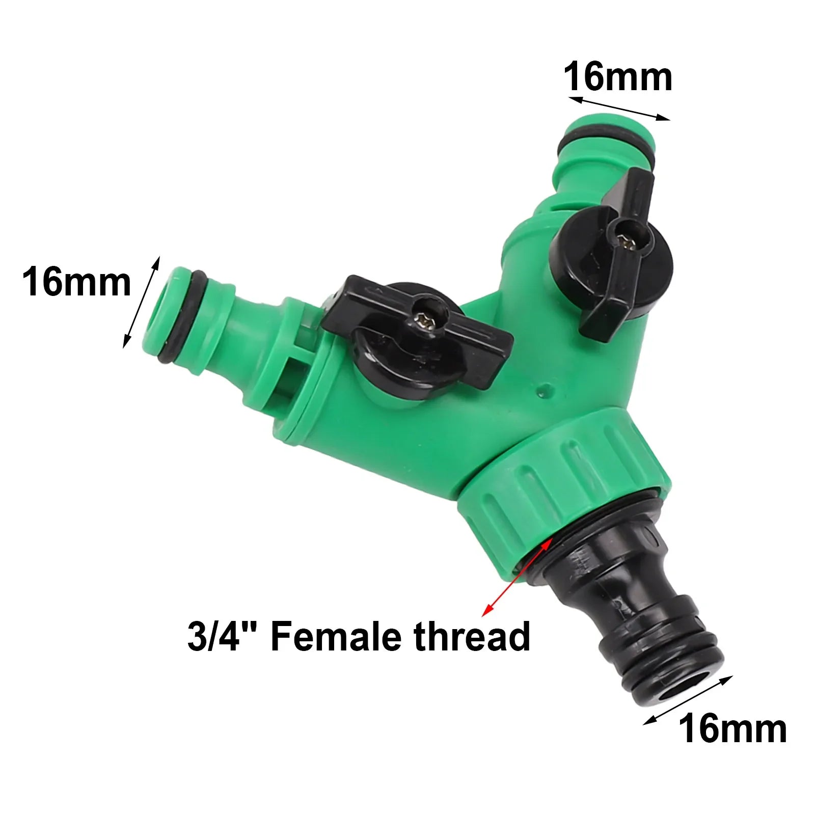 2 Way Garden Water Pipe Connectors Pipe Adapter Y Shape Hose Splitter Valve Three Way Plastic Valve With Switch Peaceful Pleasures Health and Wellness