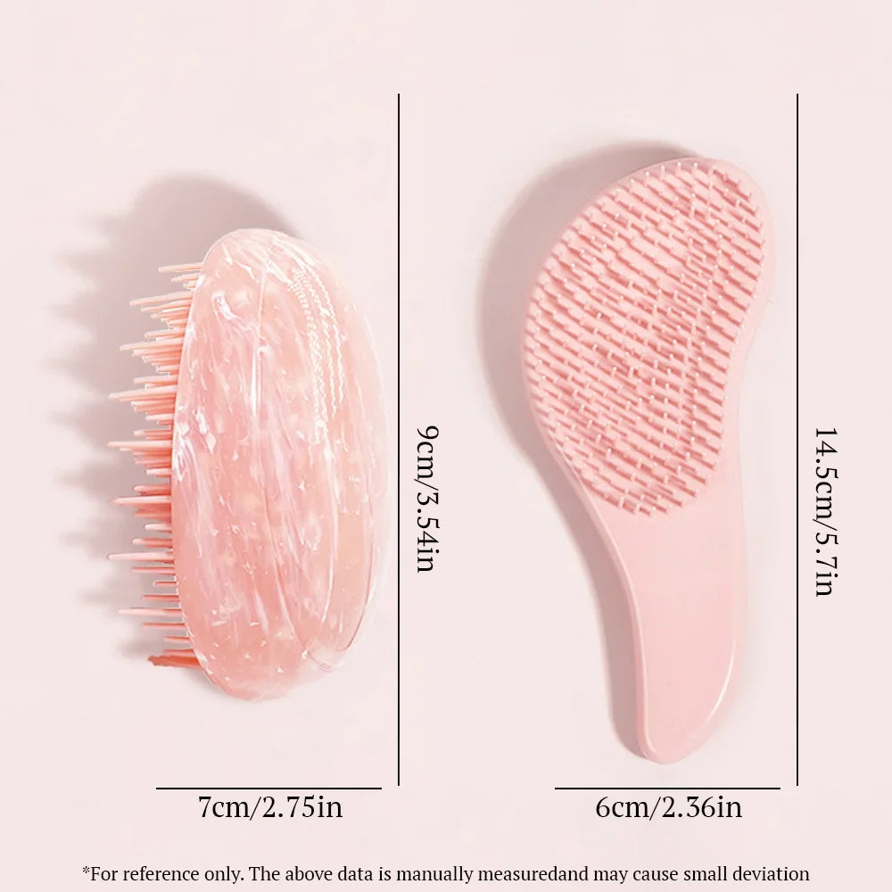 Marble Egg Comb & Air Cushion Brush Set | Detangling Hair Tools