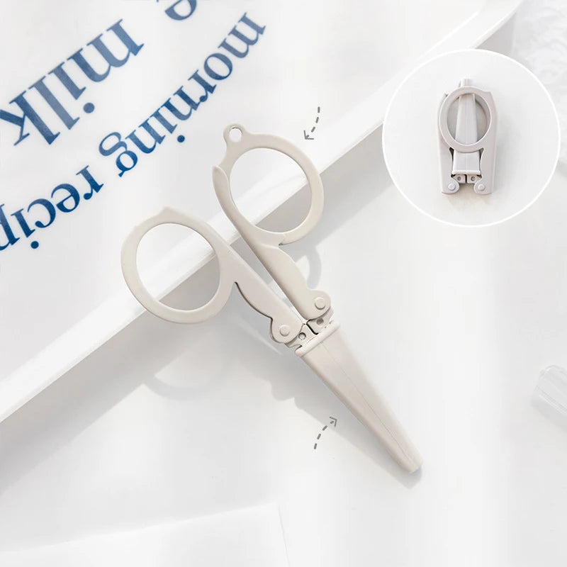 Kawaii Folding Scissors Mini Keychain | Morandi Color Craft Tool