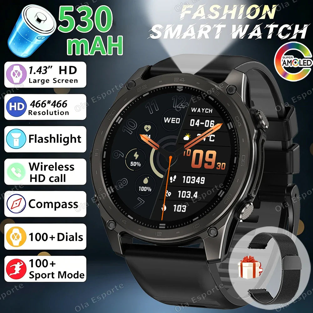 Ola Esporte HW12 Smart Watch – AMOLED, Bluetooth Call, 5ATM
