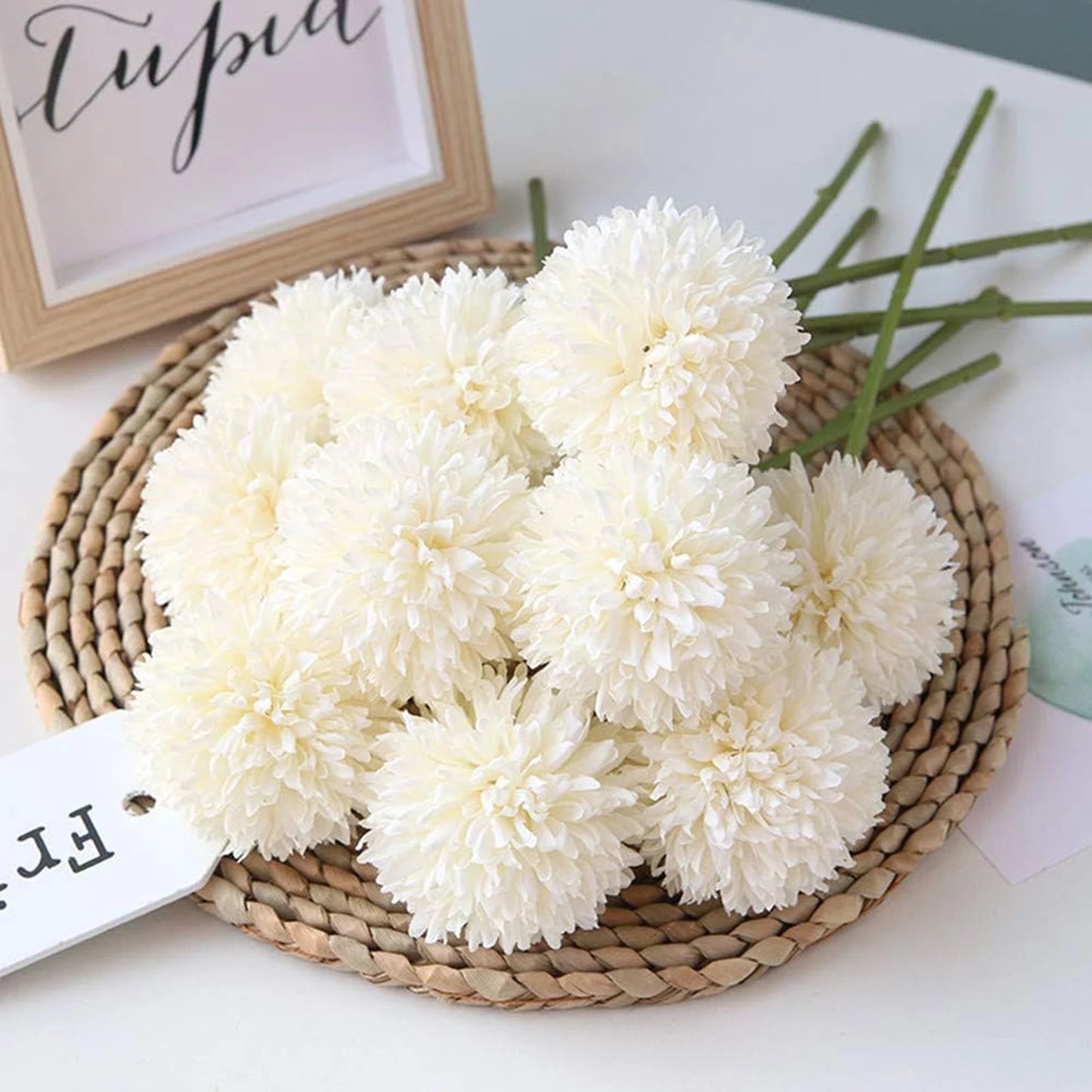 Artificial Silk Dandelion & Hydrangea Bouquet | Wedding & Home