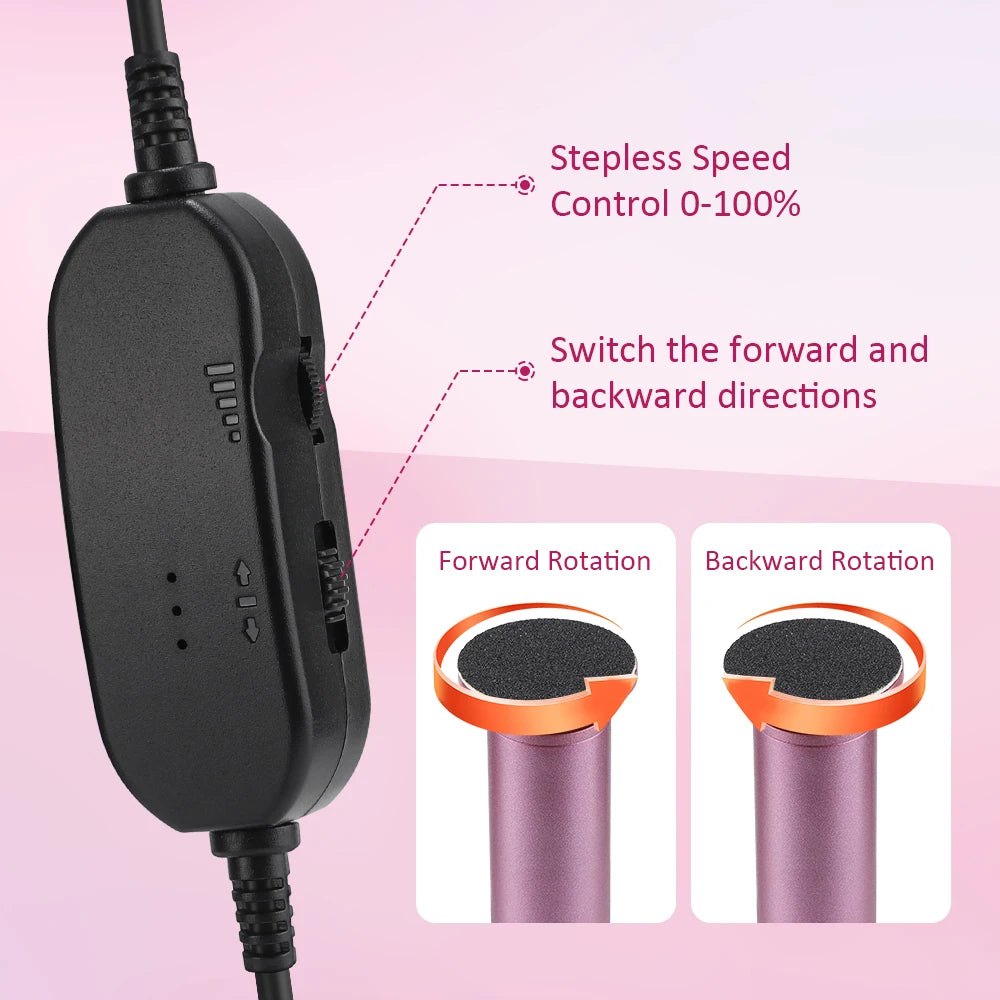 Electric Foot Callus Remover Foot File for Cracked Heels Dead Skin Pedicure Tool with 20PCS Sandpaper Discs Massage Foot Grinder Peaceful Pleasures Health and Wellness