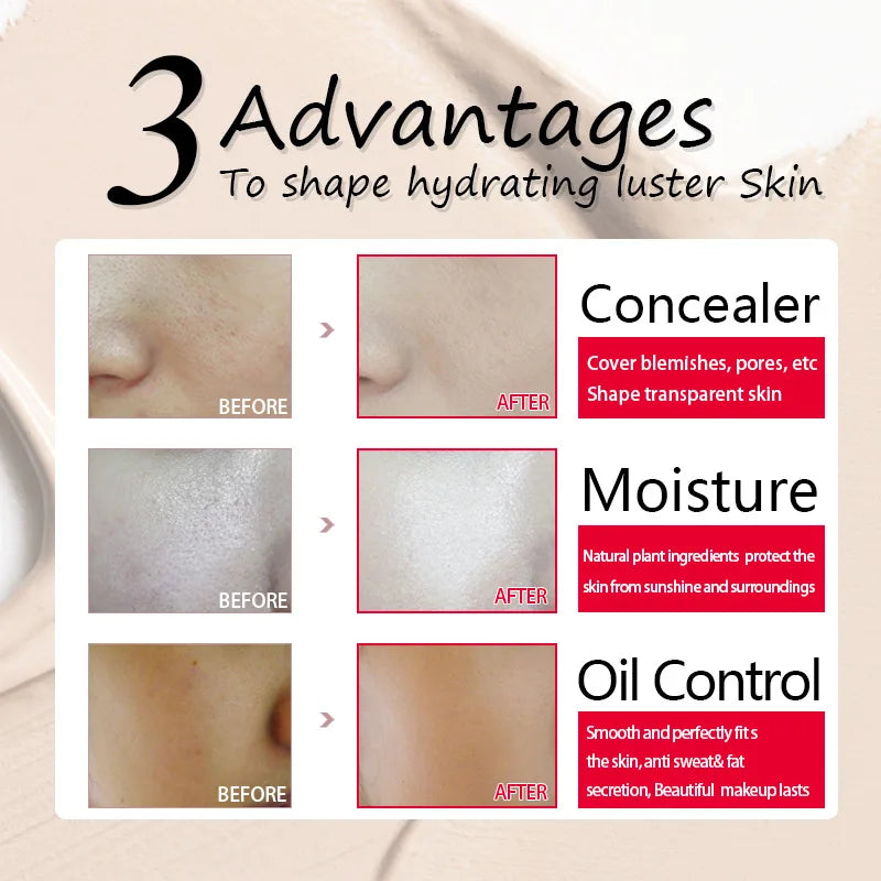LAIKOU BB Cream Liquid Foundation – Oil Control & Full Coverage