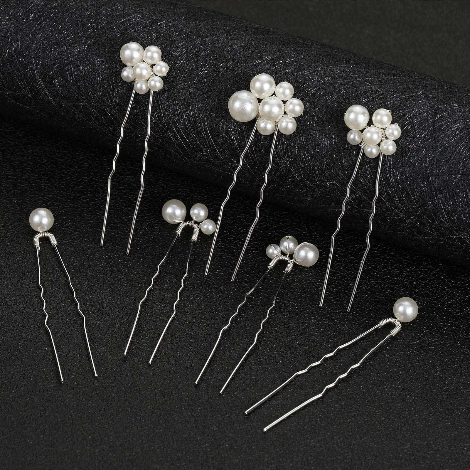 7PCS Pearl U-Shape Hairpin Headwear Anti-slip Stable Grip Wedding Bridal Headdress for Birthday Stage Party Hairstyle Making Peaceful Pleasures Health and Wellness