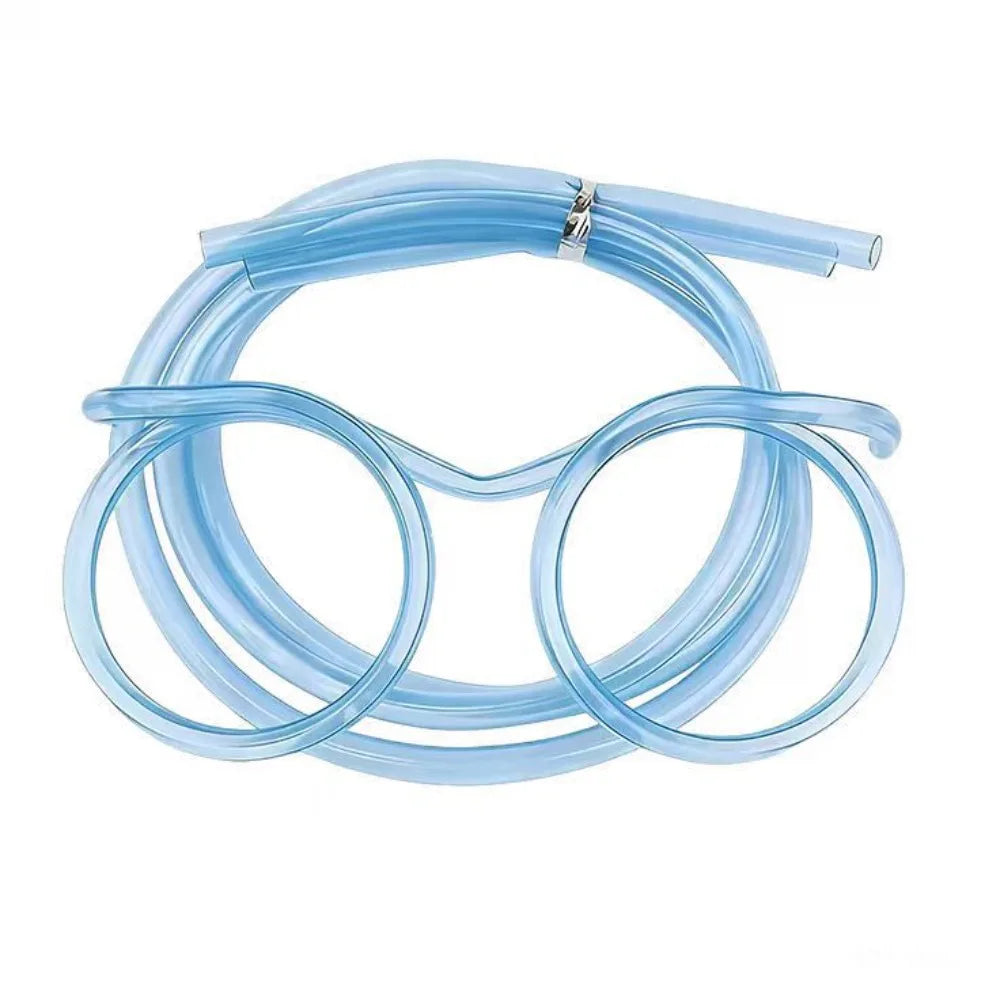 Silly Straw Glasses,Novelty Loop Eyeglasses Straw Fun Party Drinking Straw Eye Glasses for Annual Meeting Parties Birthday Peaceful Pleasures Health and Wellness