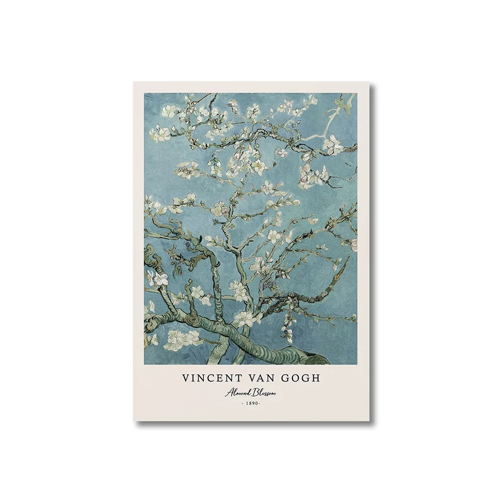 Vincent Van Gogh Writings Canvas Prints Painting Posters Great Work The Starry Night Poster Wall Art Living Room Bedroom Decor Peaceful Pleasures Health and Wellness CJ50910 55x75cm