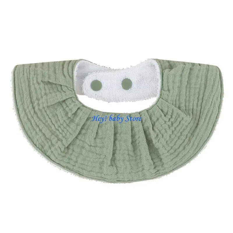 Adjustable Button Baby Bib & Burp Cloth | Soft Cotton 0–12M