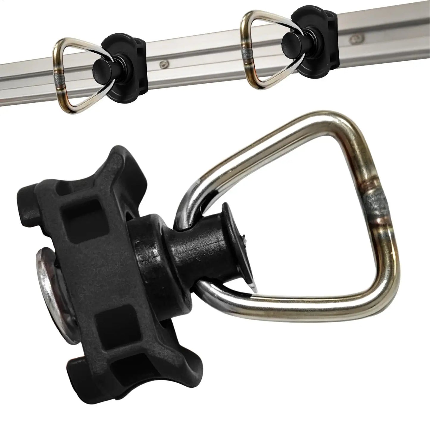 Single Stud Heavy Duty L Track Tie Down Ring Cargo Control Fitting for RV Truck Bed Trailer, Garage & Cargo Securing Hardware Peaceful Pleasures Health and Wellness