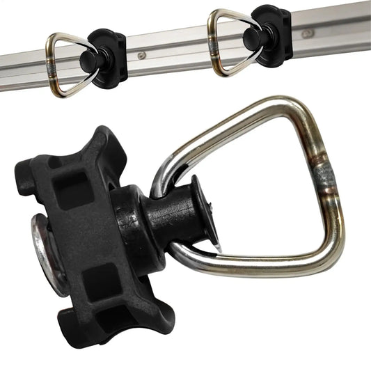 Single Stud Heavy Duty L Track Tie Down Ring Cargo Control Fitting for RV Truck Bed Trailer, Garage & Cargo Securing Hardware Peaceful Pleasures Health and Wellness