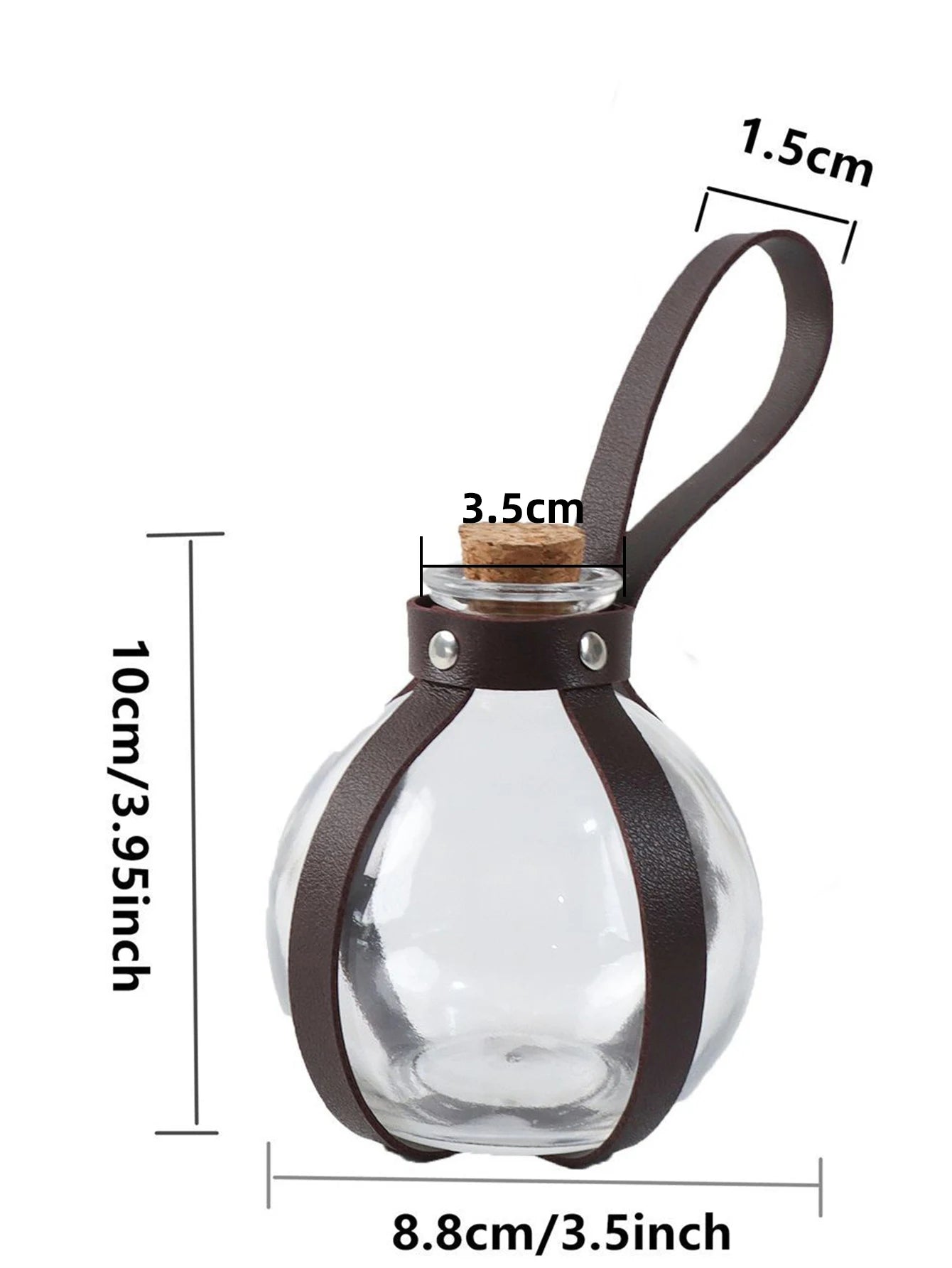 Cork Potion Bottle Wizard Dark Round Spherical Glass Medieval Knight
