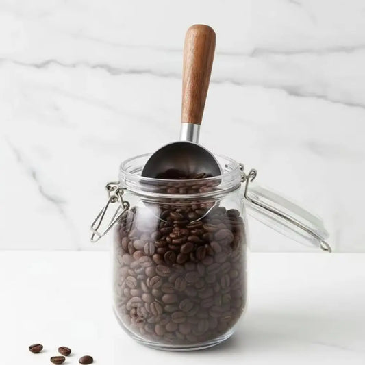 30ml Wood Handle Coffee Scoop – Stainless Steel Measuring Spoon Coffee Measuring Scoop Oasis Select