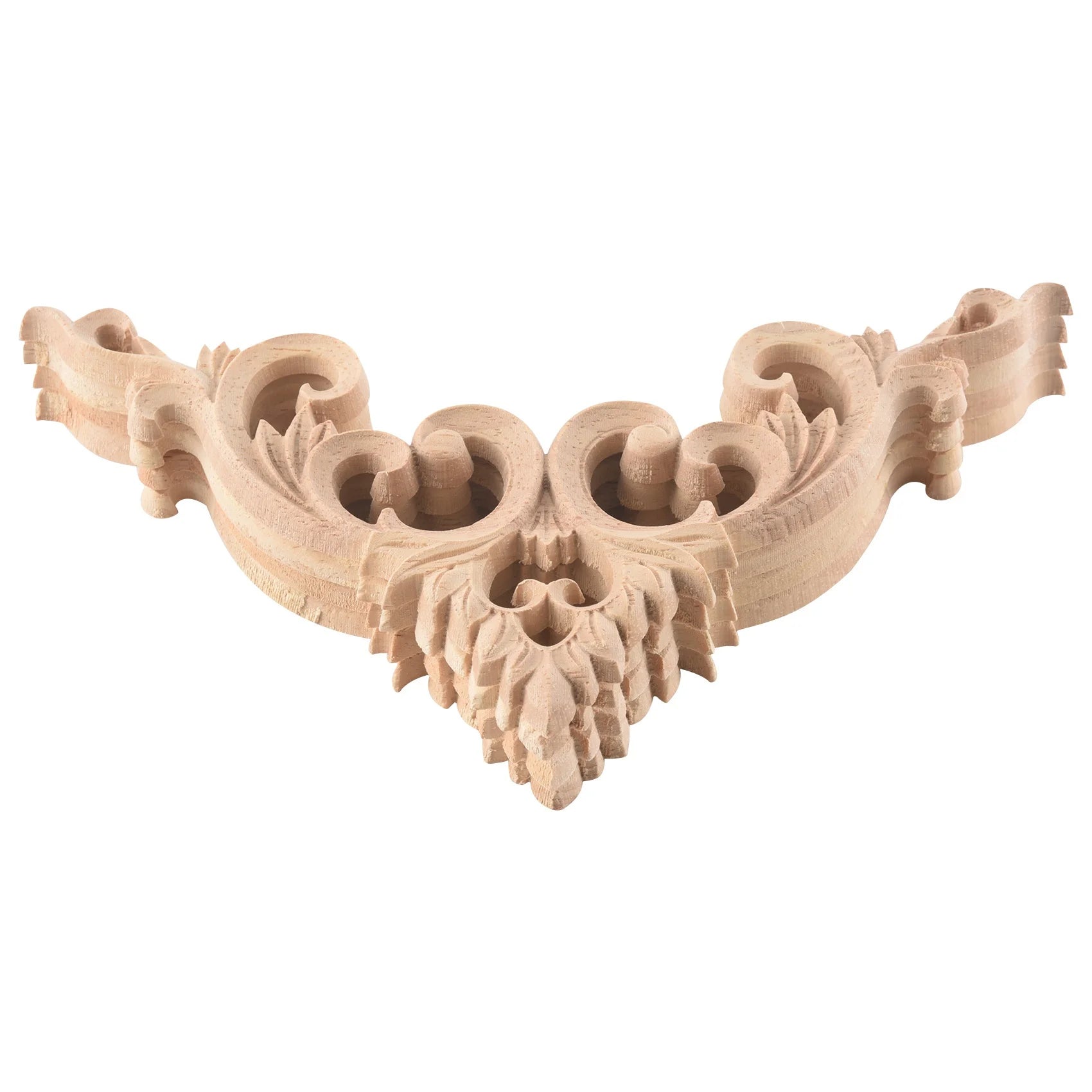 A36T-4Pcs/Set Wood Carved Corner Onlay Applique Unpainted Frame Cupboard Cabinet Decal For Home Furniture Decoration 15Cm Peaceful Pleasures Health and Wellness