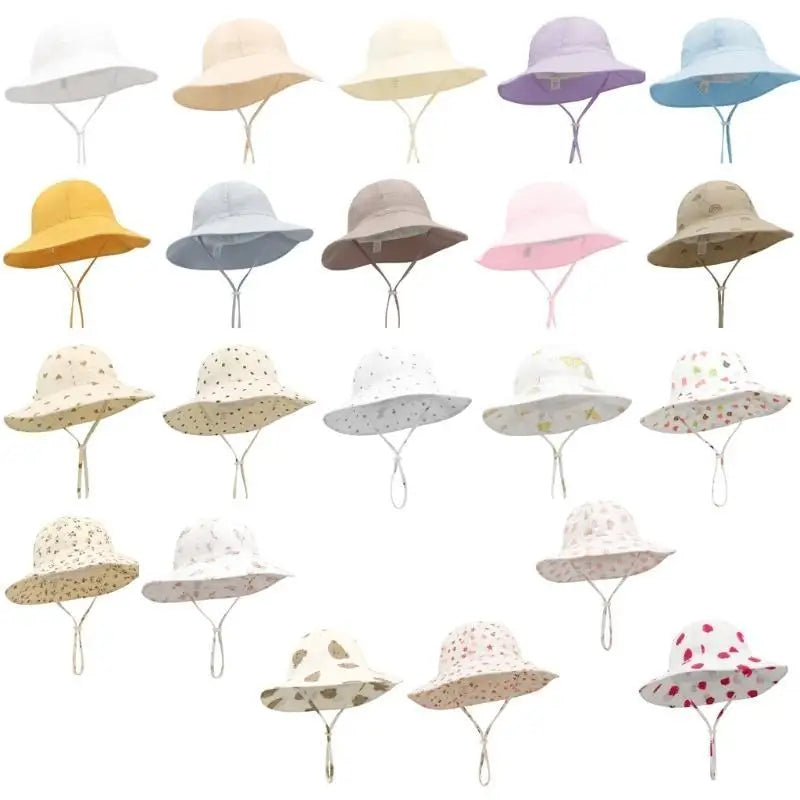 Baby Cotton Bucket Sun Hat UPF50+ | Infant Boys & Girls 6-12M