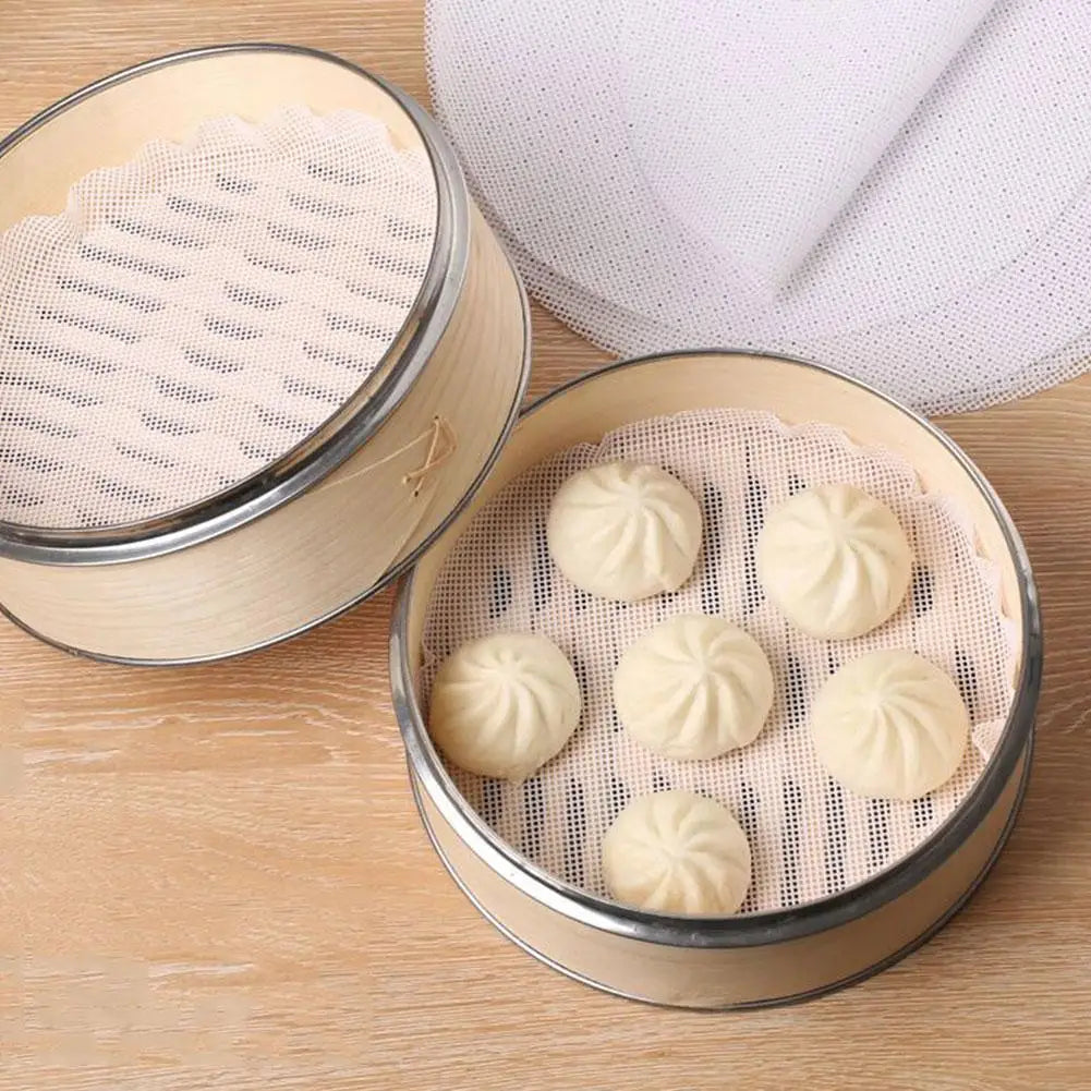 Circular silicone steamer mat Durable Thickened Reusable Silicone Dehydrator Sheets Restaurant Kitchen Cooking Accessory Peaceful Pleasures Health and Wellness