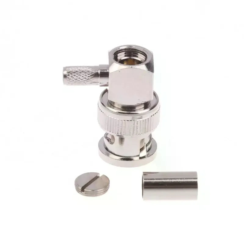 90° BNC Male Right Angle Crimp RF Connector 50 Ohm – RG58 RG142