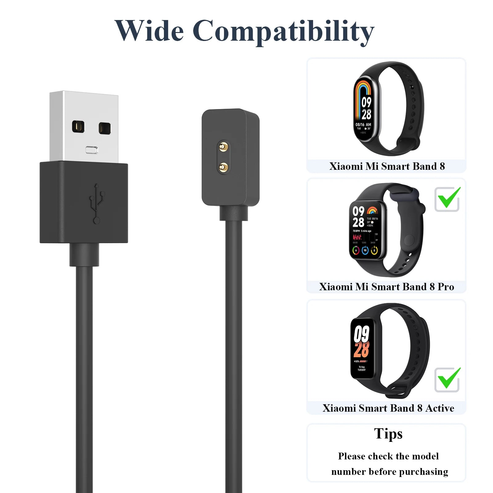 Magnetic USB Charger Cable for Xiaomi Mi Band 5 6 7 8 Peaceful Pleasures Health and Wellness