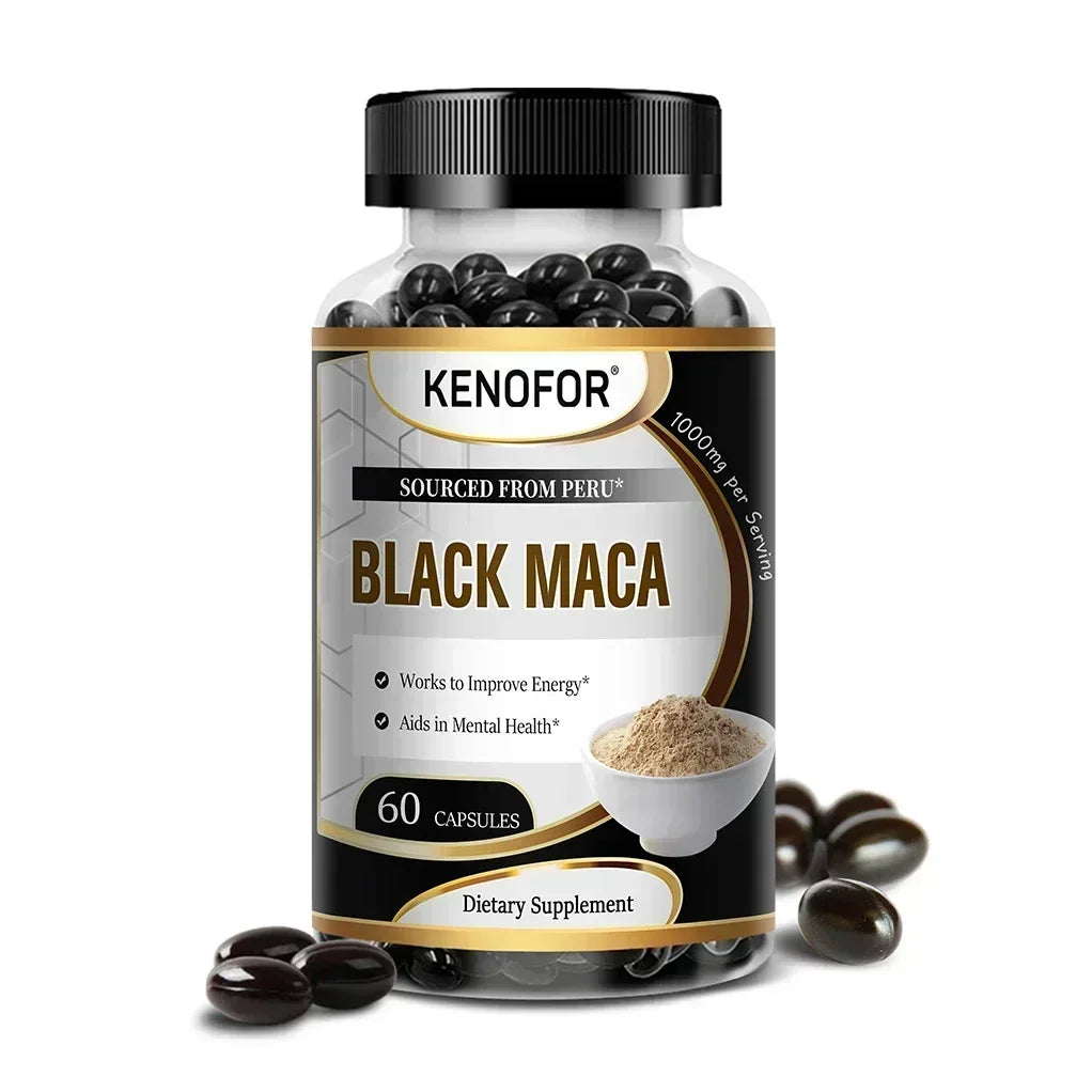 Best Maca for Men and Women Relieves Fatigue Anxiety, Increases Vitality, Improves Stamina and Immunity Peaceful Pleasures Health and Wellness 60 count 1bottle