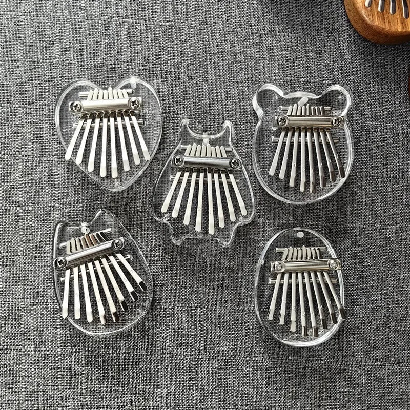 Instrument 8-tone Mini Thumbpiano Kalimba Solid Wood Crystal
